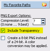 Export PNG options