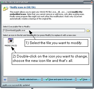 Modify icons in EXE