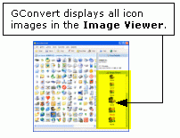 Inspect any icon image in the Image Viewer