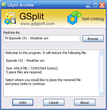 GSplit Self-Uniting