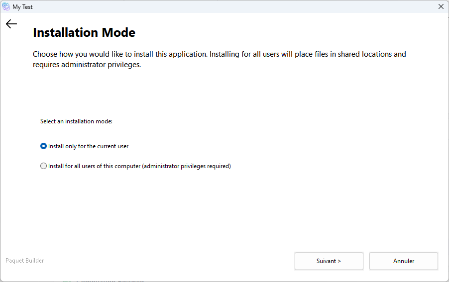 User or Admin Mode