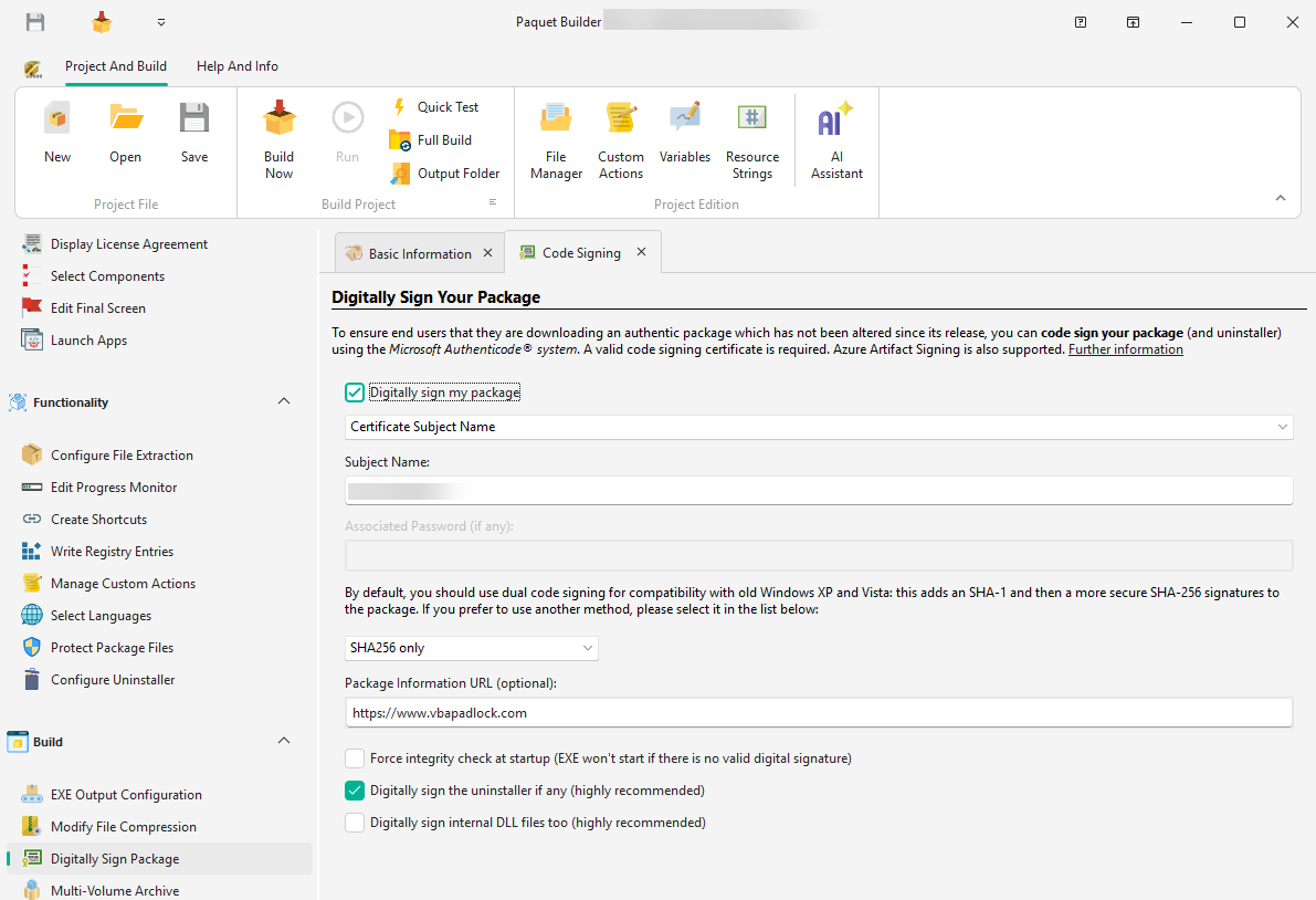 Paquet Builder 2026