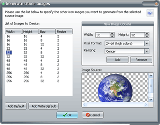 Generate Other Images — GConvert window