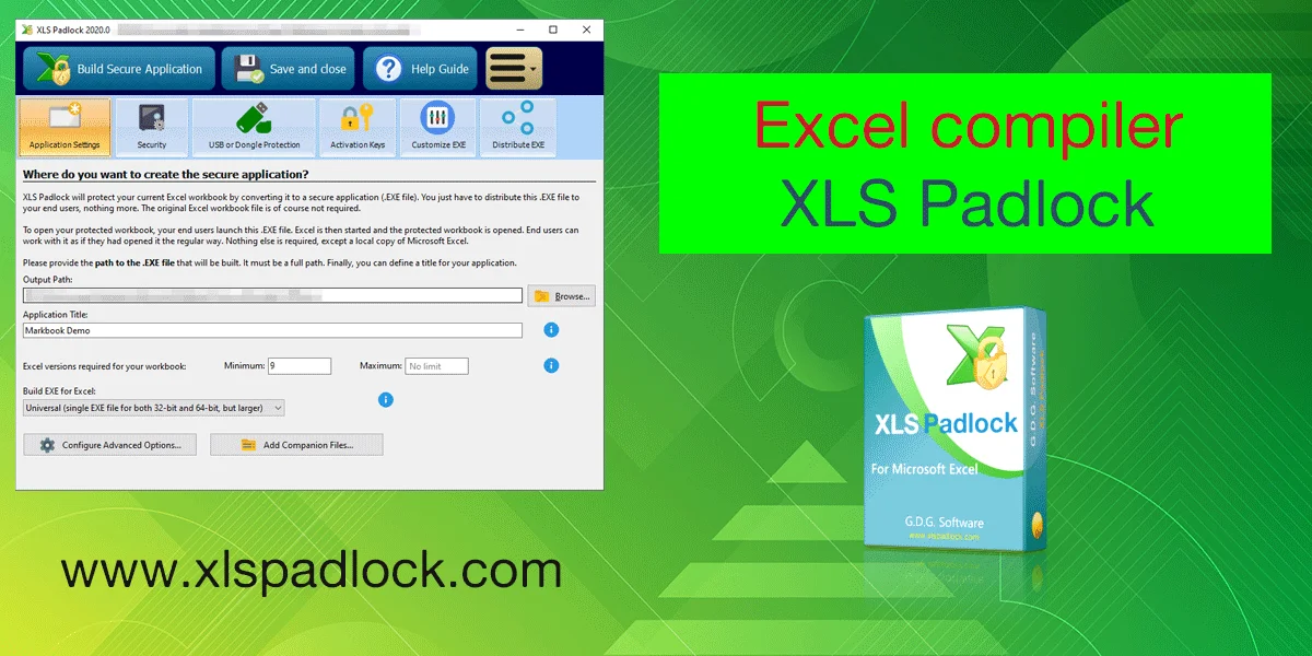 XLS Padlock Excel compiler